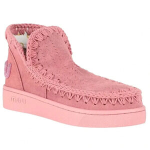 NWT! UK 40 / US 9.5-10 MOU ANKLE BOOTS IN PINK